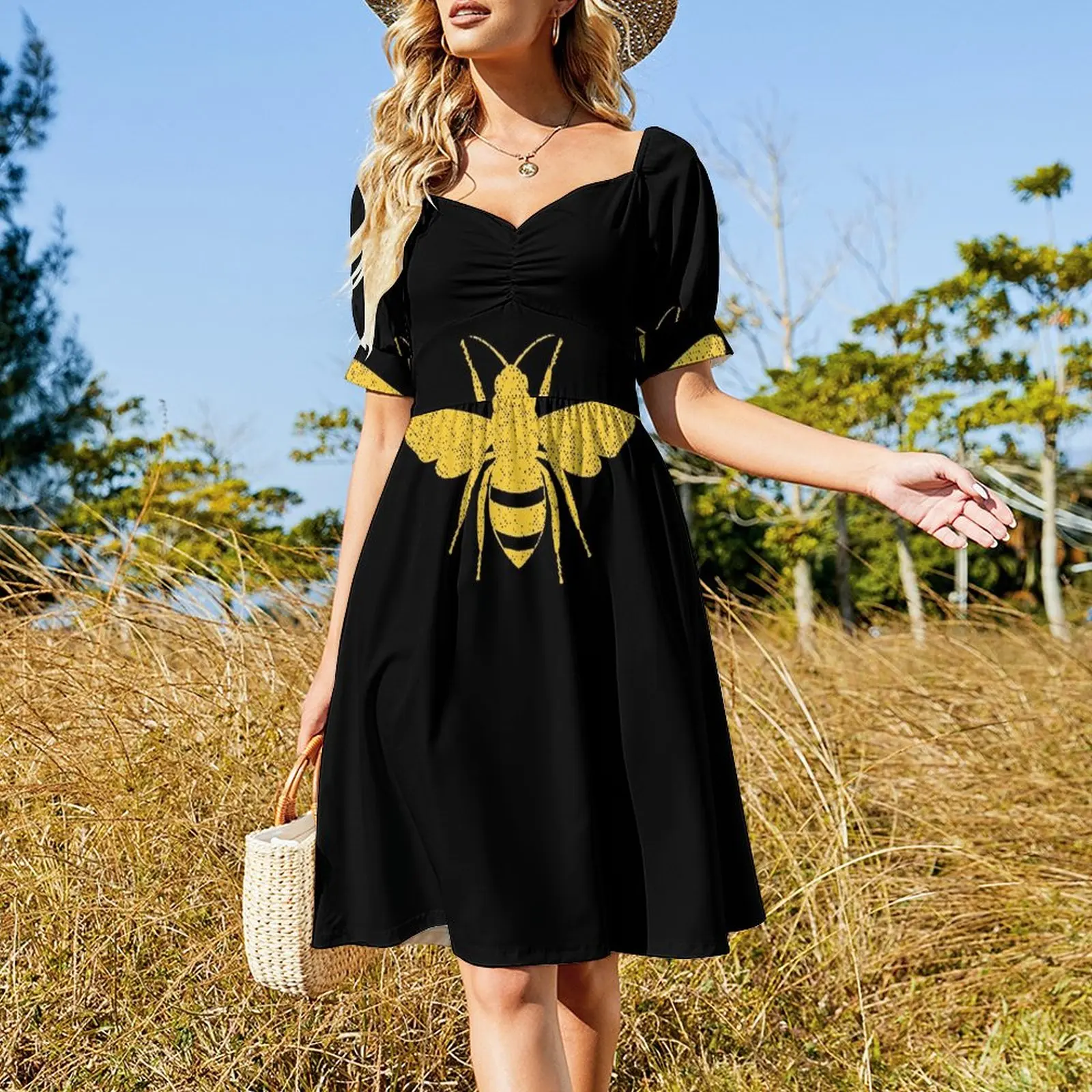 Bee Honeybee Insect Dress dresses korean style summer dresses Women's clothing Party dresses