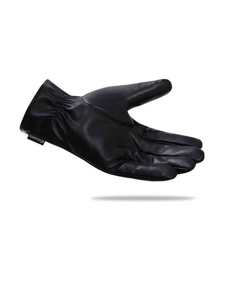 Leder handschuhe Thermo handschuhe Herren Touchscreen warm plus Samt imitation Schaffell handschuhe schwarz