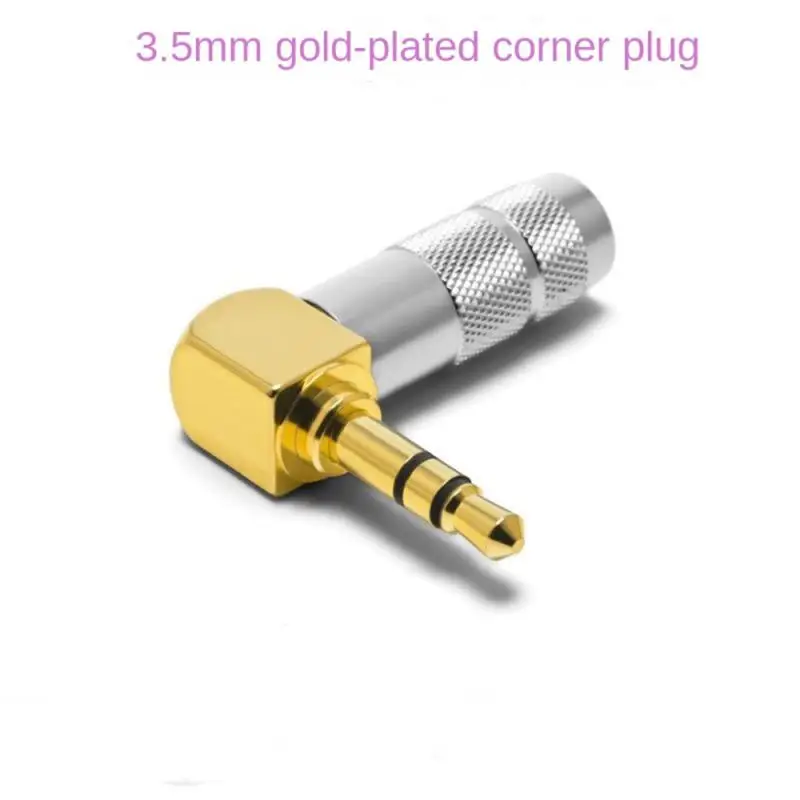 Pole 3.5mm Stereo Headphone Male Plug Jack Audio Solders Connector