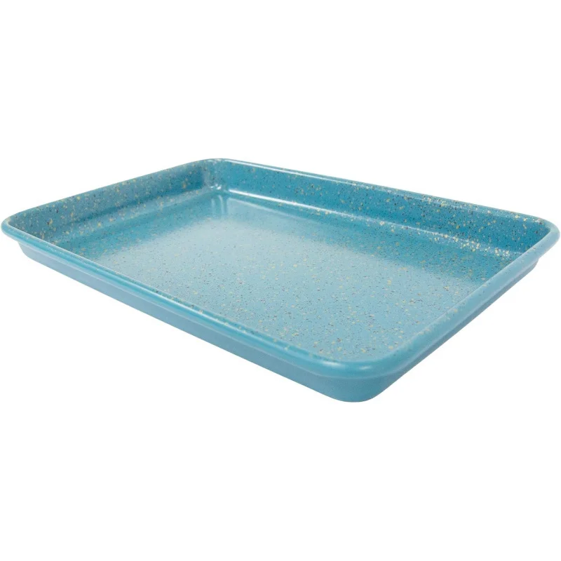 Blue 9 x 6 x 0.75-Inch Toaster Oven Ultimate Series Commercial Weight Ceramic Non-Stick Coating Baking Pan