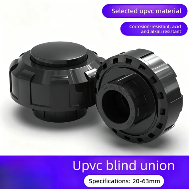 PVC Union Cap UPVC Blind Union Cap Plastic Pipe End Cap Plug for Water Hose