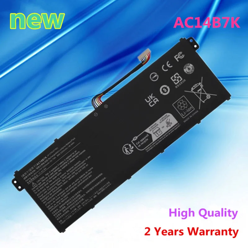 

New 15.28V AC14B7K Laptop Battery For Acer Spin 5 SP515-51GN Swift SF314-52 For Acer Nitro 5 AN515-42