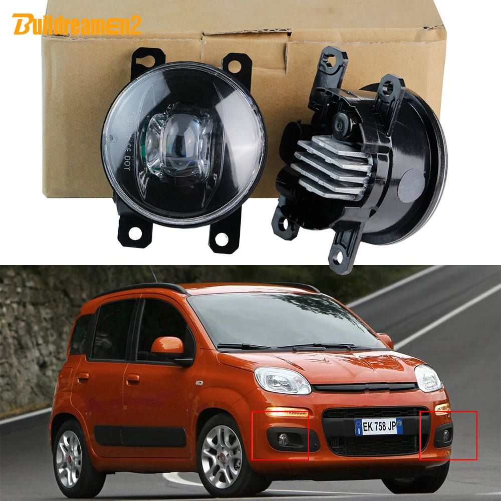 2 X Adjustable Car Front Bumper LED Fog Light 30W H11 For Fiat Panda 319 Panda 4x4 Trekking 2012 2013 2014 2015 2016 2017 2018