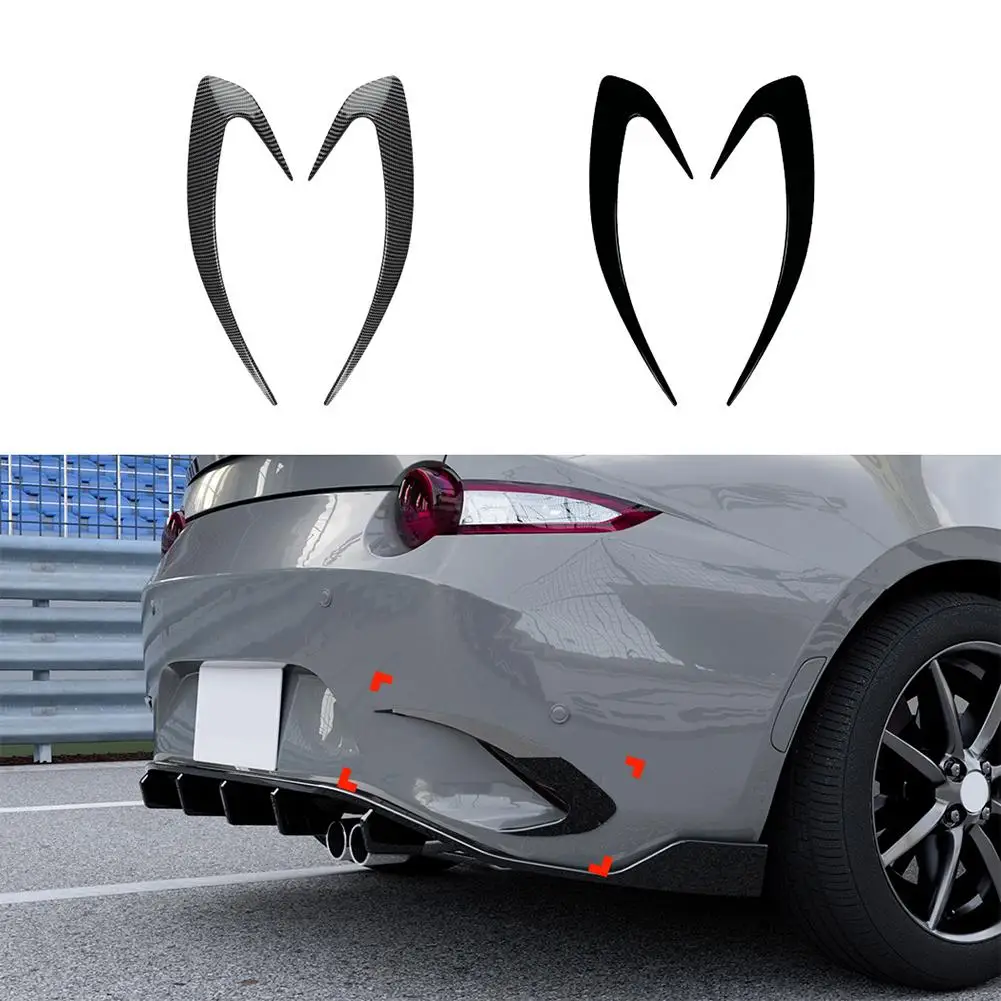 2pcs For Mazda MX-5 Miata ND 2016+ Rear Bumper Front Wind Knife Spoiler Side Wing Knife Spoiler Grille Modification Car Sticker