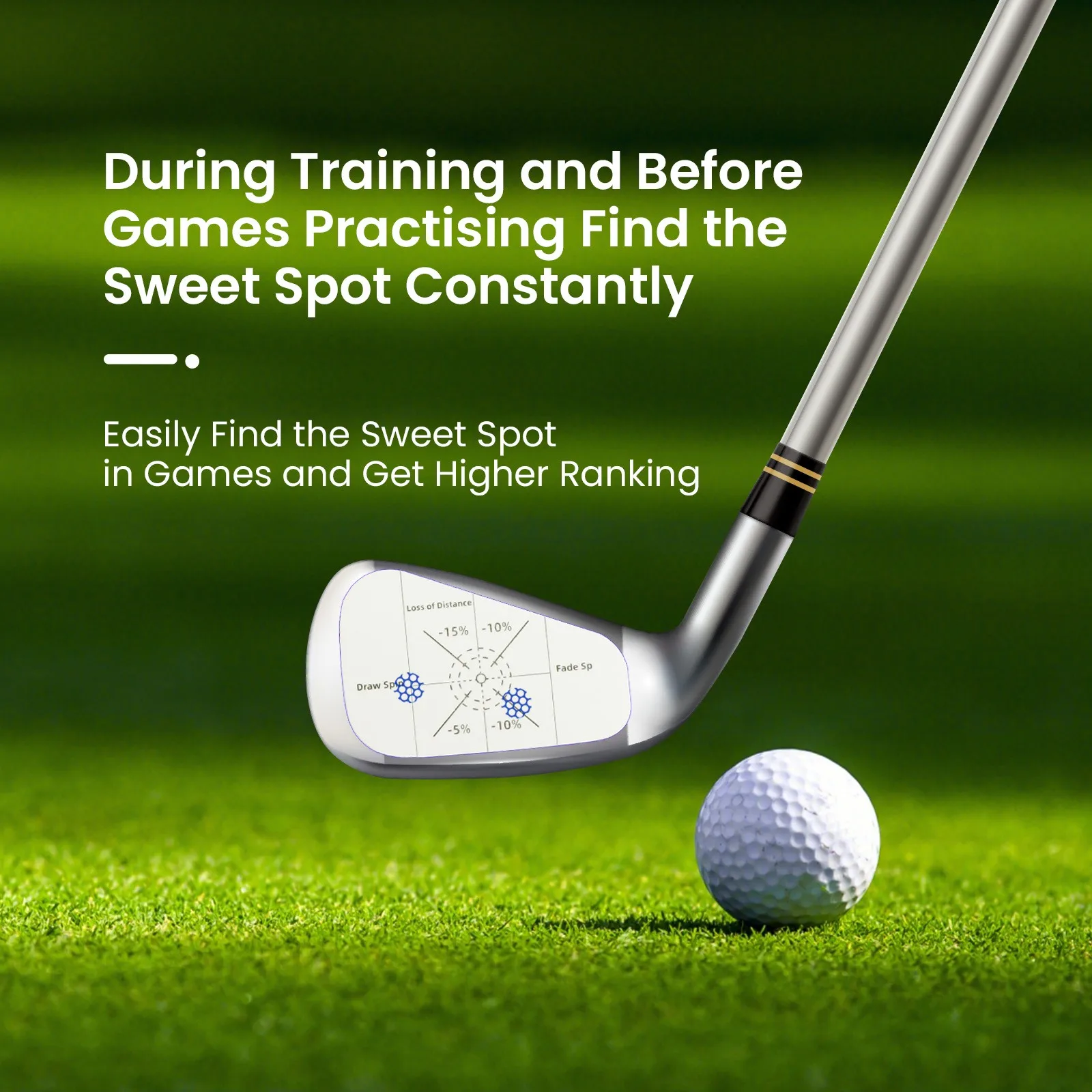 تسميات ملصقات الشريط تأثير نادي الغولف للمكاوي تحسين دقة التأرجح مع تحليل البقع الحلوة للتدريس الذاتي 125 قطعة