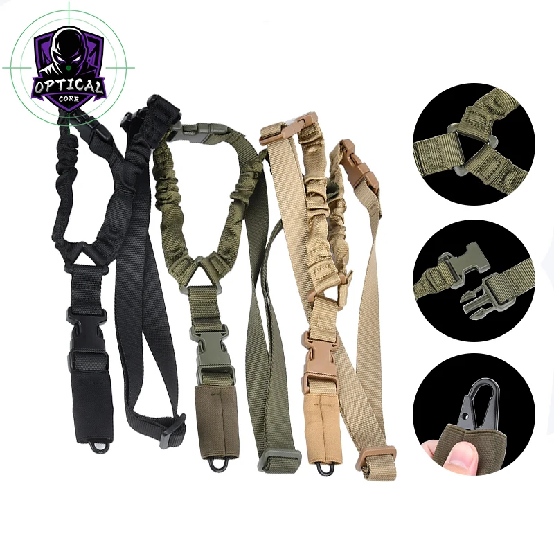 

Tactical Single Point Gun Rope Fixed Strap Rifle Sling Adjustable Buckle Quick Installation Outdoor Hunting Accessories