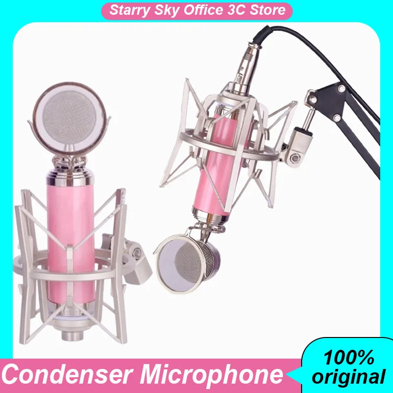 

Конденсаторный микрофон 48 В, цельнометаллический интерфейс 3,5 мм, развлекательный микрофон для караоке, Tiktok, мобильный телефон, компьютер, прямая трансляция