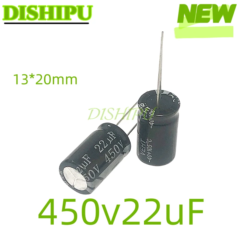 

10pcs 450v22uf aluminum electrolytic capacitor volume 13*20mm