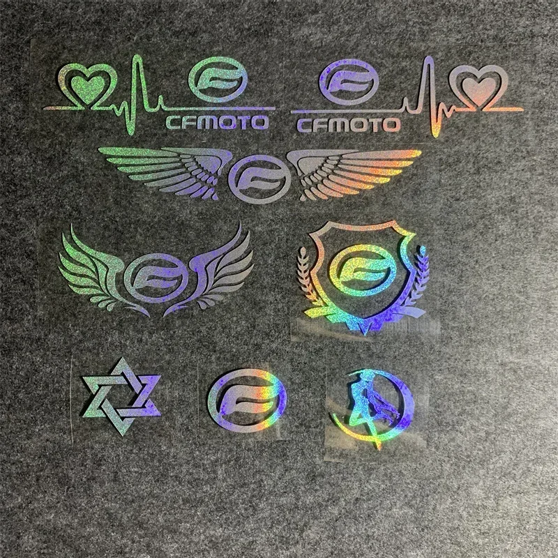 Motorcycle Refit Personalized Wing Sticker Motorcycle  Logo Decorative Colorful Laser Reflective Waterproof Decals for CFMOTO