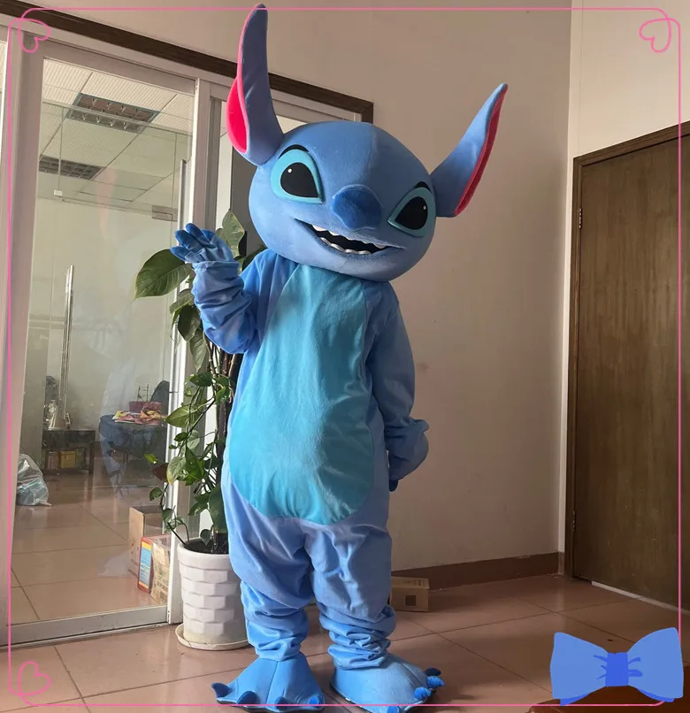 Blue Lilo & Stitch Mascot Costume Disney Cartoon Character Advertising Fancy Dress Animal Carnival Party Cosplay Suits