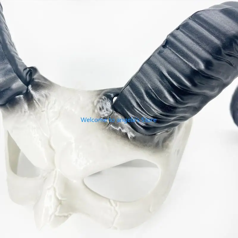 X4YC 동물 마스크 램 뿔 머리 마스크 경적 염소 마스크 코스프레 의상 파티 장난감 소품