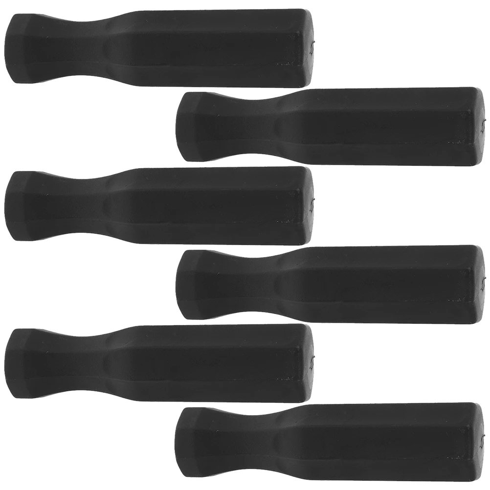 

6 Pcs Table Football Machine Grip Handle Foosball Handles Billiards Parts Replacement Black Accessories Baby
