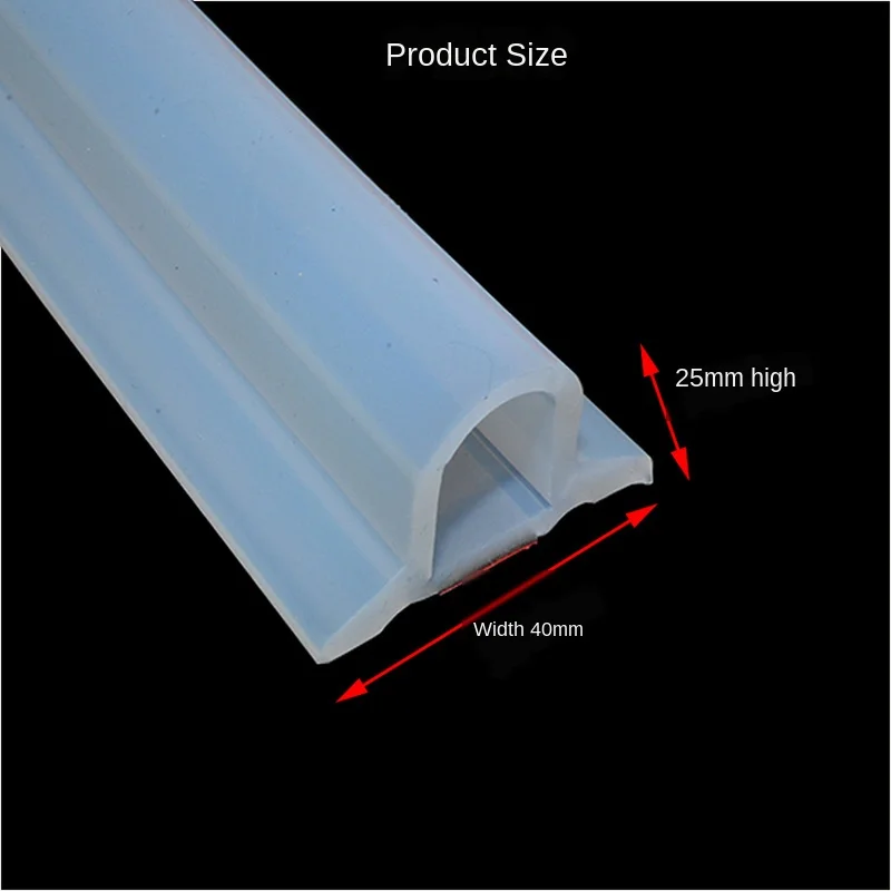 1M/2M/3M  D shape Bathroom Water Stop Strip Floor Water Retaining Bar kitchen Transparent Silicone Adhesive Sealing strip