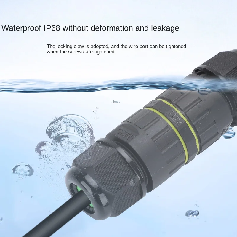IP68 Waterproof Cable Connector 2/3/4 pin Waterproof Rainproof Wire Connector Outdoor LED Lighting Junction Box Wiring Terminal