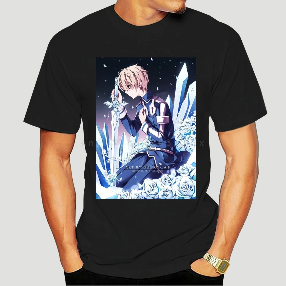 Men's T-Shirt Eugeo SAO Sword Art Online Humorous  Tee Shirt Short Sleeve Asuna Kirito Anime Manga Yuuki Game T Shirts-5432A