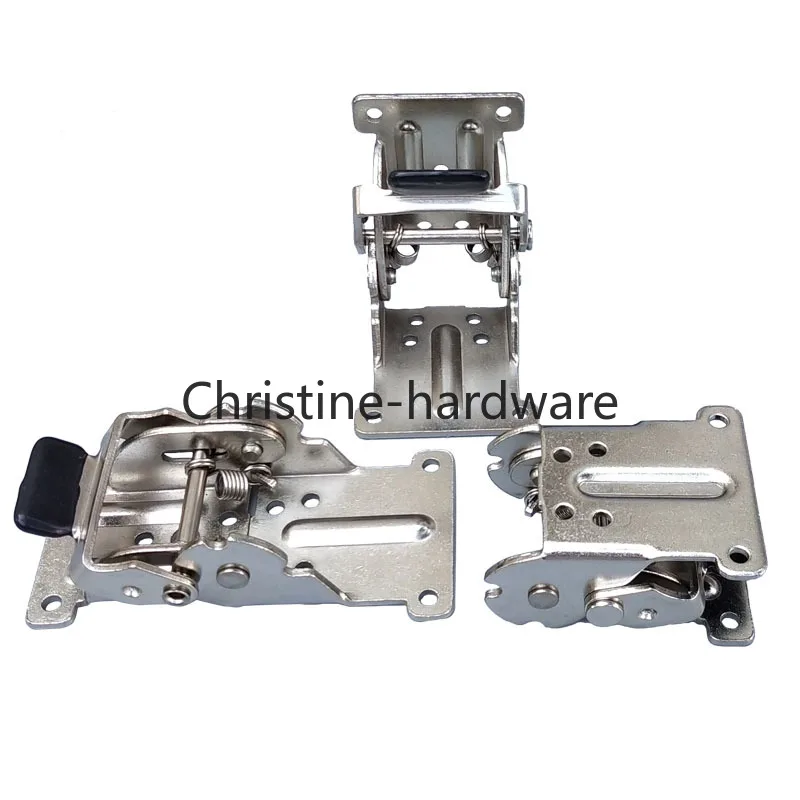2/4 PCS Folding Leg Hinge Bracket, 0-90-180 Degree Foldable Support Bracket Self-Locking Hinge with Screws