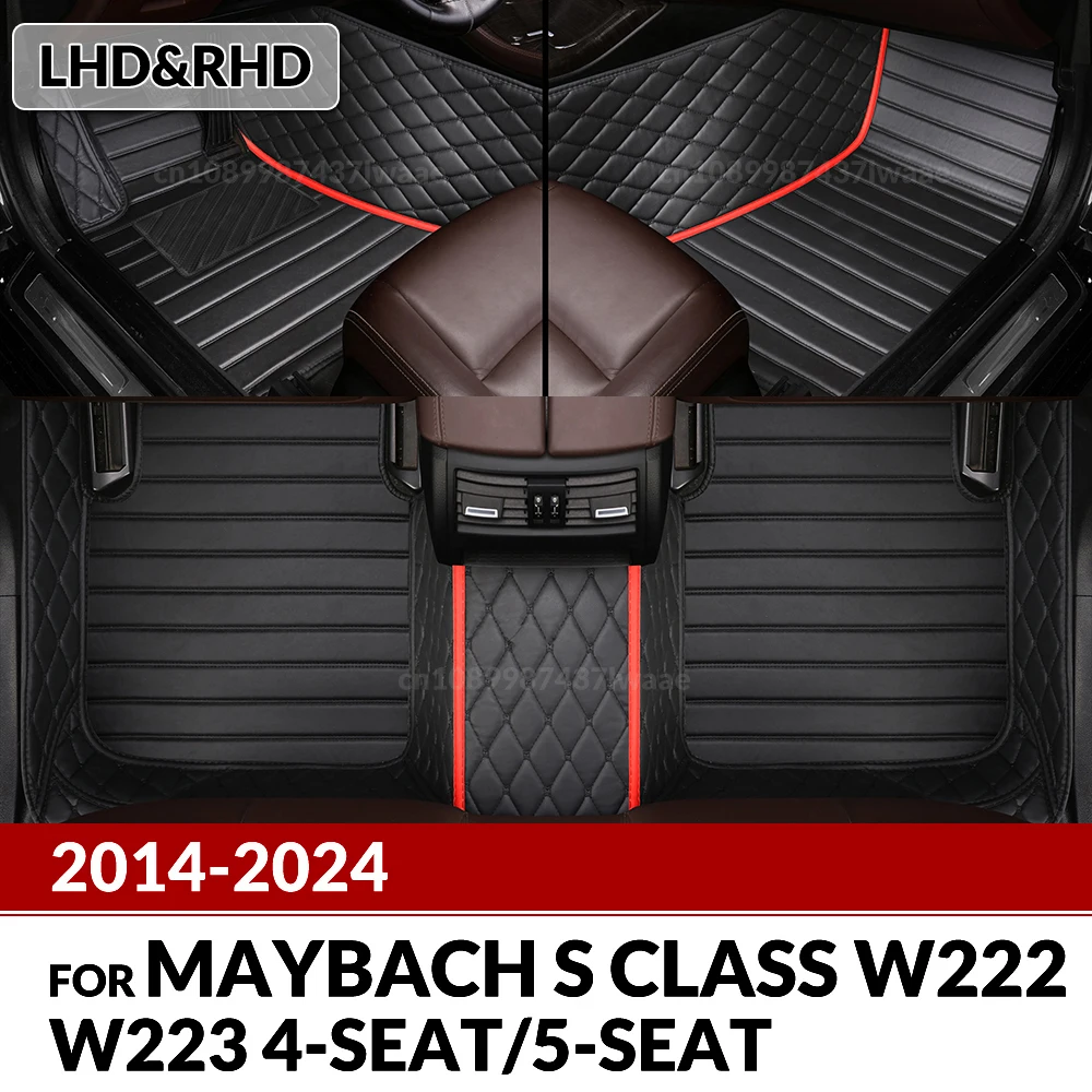 

Автомобильные коврики для Maybach S Class W222 2014-2024 23 22 21 20 19 18 подушечки для ног аксессуары для ковров