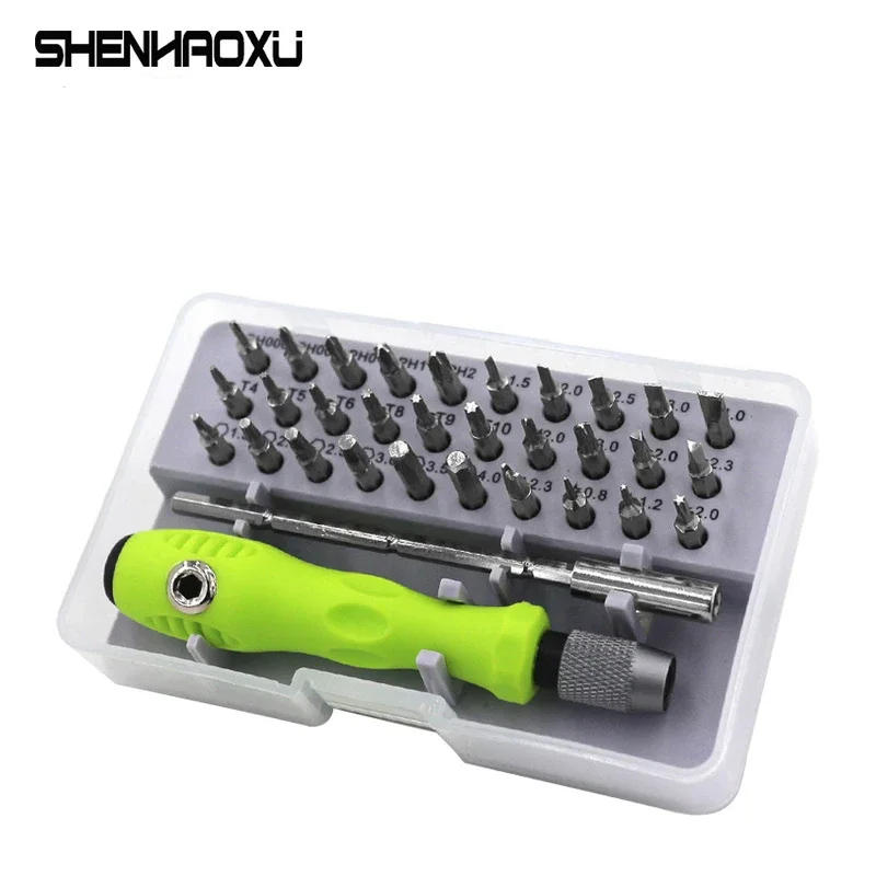 Weipu-Mini destornillador magnético de precisión, 32 en 1, juego de brocas, teléfono móvil, IPad, reparación de CameraTools, ranurado, Phillips, Torx, hexagonal, bricolaje