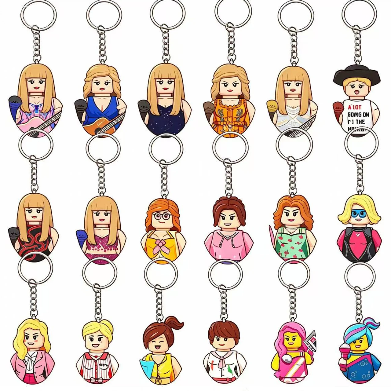 Hot Selling Music Inspired Building Blocks Keychain Series Boy Boy 3D Model DIY Building Blocks Toy Model Children's Toy Gift