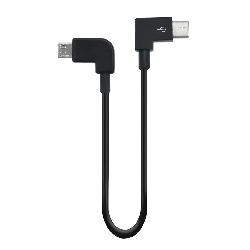 1szt 20cm Kabel USB do szybkiego ładowania typu C Krótki kabel 2.4A Kolanko 90 stopni Kabel USB C Micro USB do wszystkich smartfonów