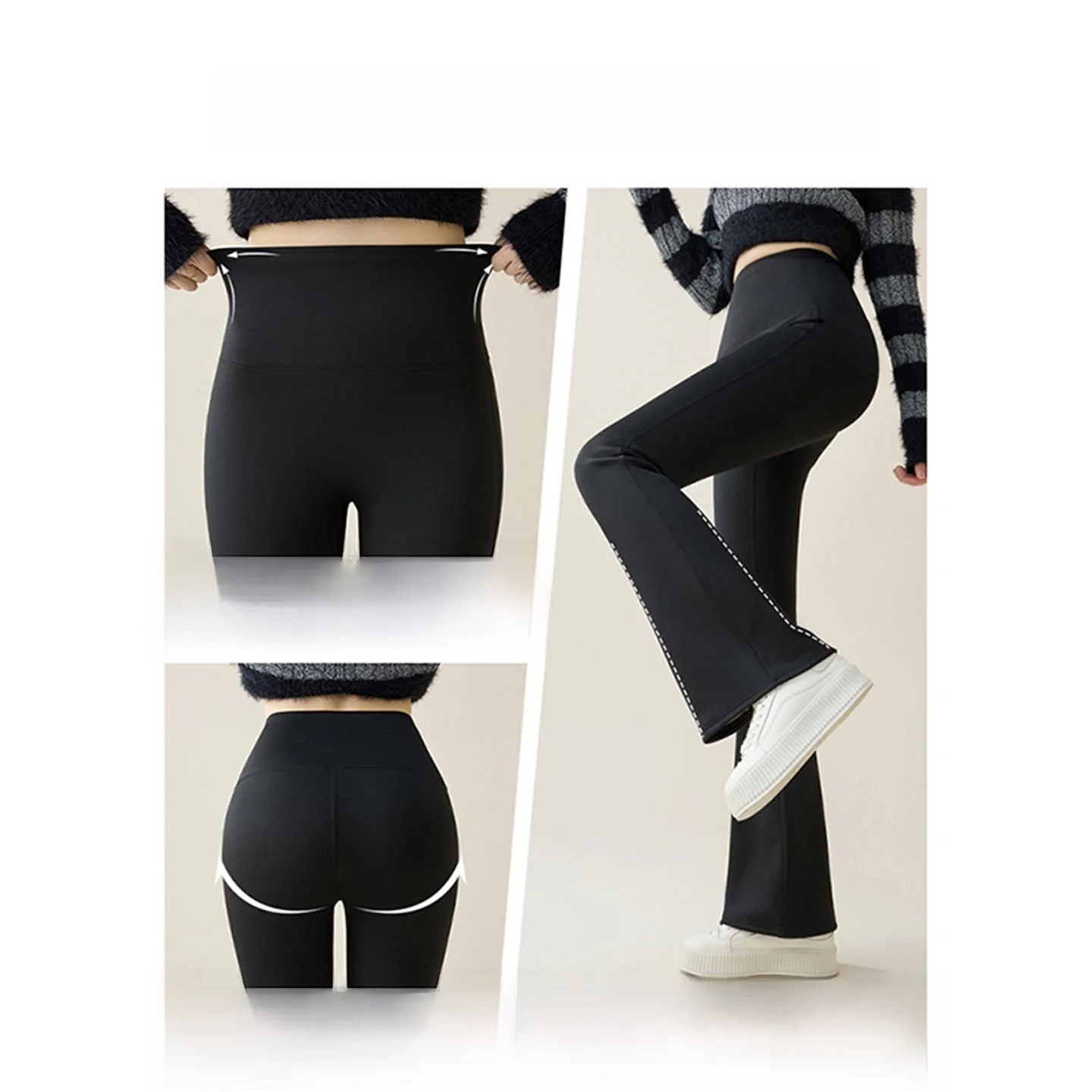 กางเกงโยคะเอวสูงทรงกระดิ่งสำหรับผู้หญิง ฤดูใบไม้ผลิ ฤดูใบไม้ร่วง 2025 รุ่นใหม่ กระชับสัดส่วน ใส่เป็นชั้นในหรือใส่เป็นเสื้อคลุมได้