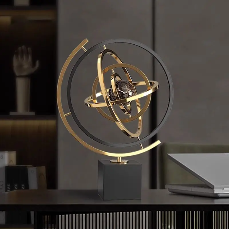 

Modern light luxury globe art ornament high-end home living room TV cabinet wine cabinet office desktop decoration