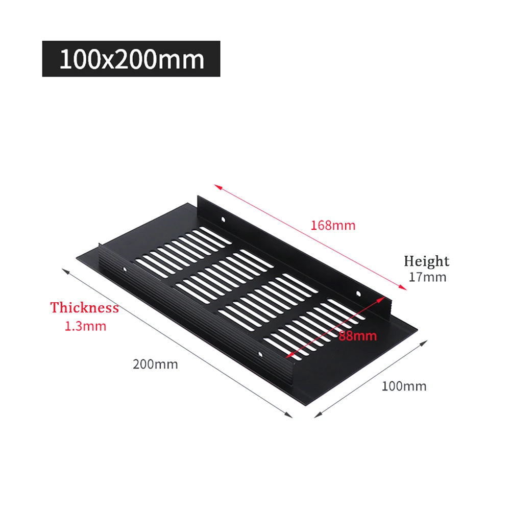 Aluminum Alloy Vents Perforated Sheet Air Duct Exhaust Deflector Extractor Web Plate Ventilation-Cover Grille Cabinet Wardrobe