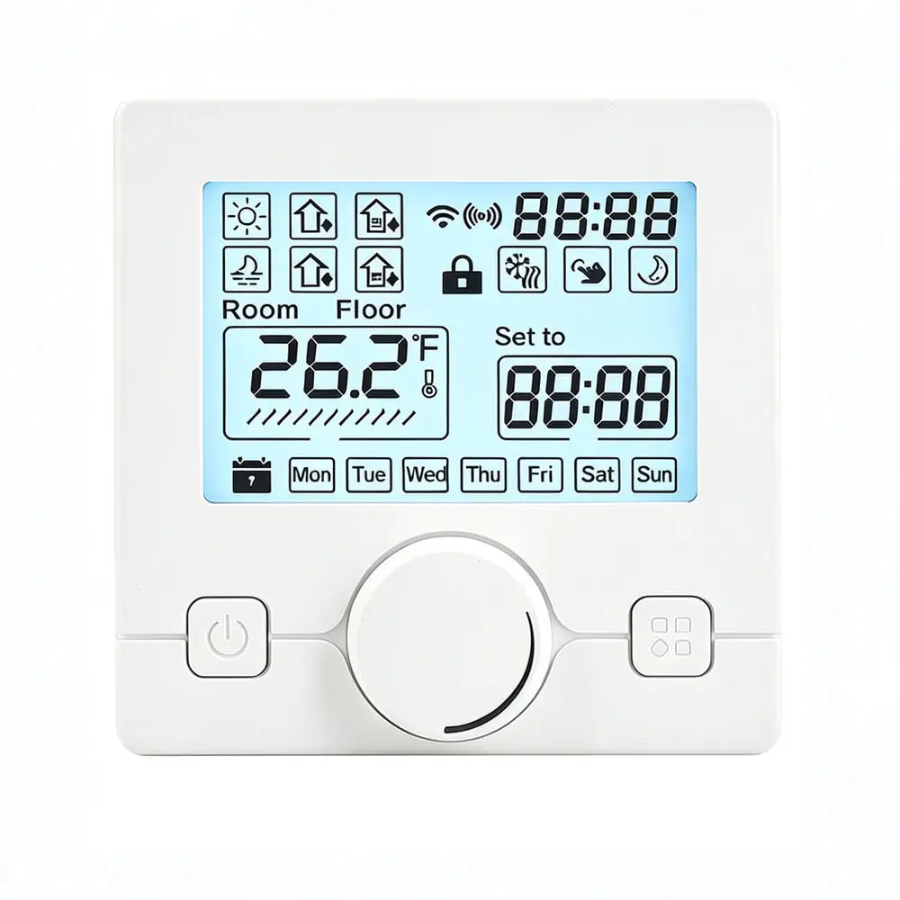 OADOBO Smart WiFi Thermostat For For Electric Water Floor Heating App Control Rotary Digital Temperature Regulator Panel