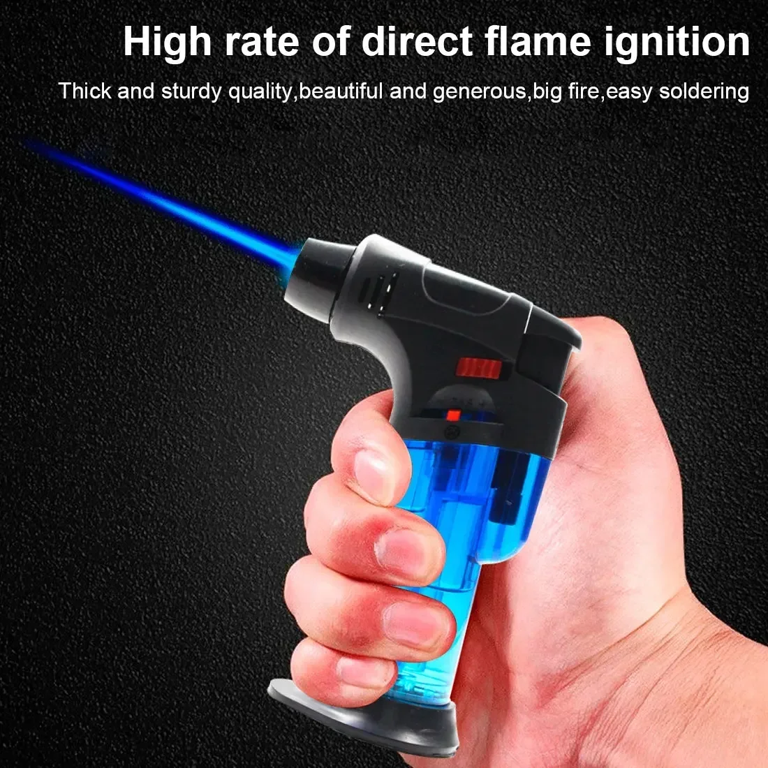 Lighter High Jet Flame Butane Gas Lighter Torch Refillable Adjustable Butane Jet Lighters Powerful Turbo Lighter Portable Tool