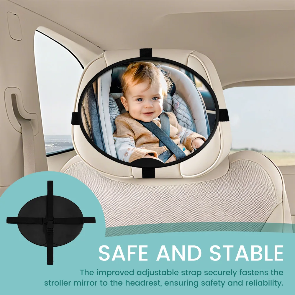 1PC Oval Baby Car Mirror for Rear Facing Infant with Wide Crystal Clear View, Car Rearview Mirror Car Baby Child Reverse Mirror