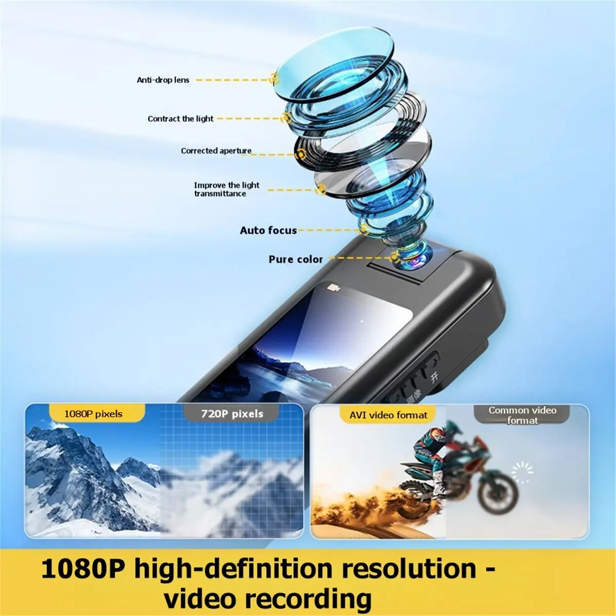 

AB31 HD Mini 1080P Camera Portable Digital Video Recorder Cycling BodyCam Infrared Night Vision Cam Small Bike Camcorde