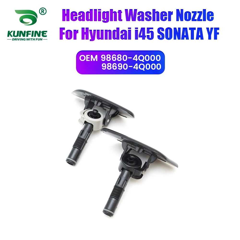

Car Headlight Front Bumper Washer Spray Nozzle Jet Headlamp Pump Cover For Hyundai i45 SONATA YF 98680-4Q000 98690-4Q000