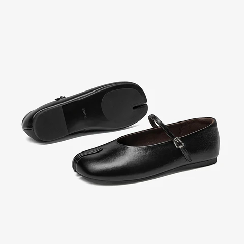 Женские туфли BEAUTODAY Mary Janes из коровьей кожи с круглым носком и ремешком с пряжкой, однотонные, ручной работы, 24047