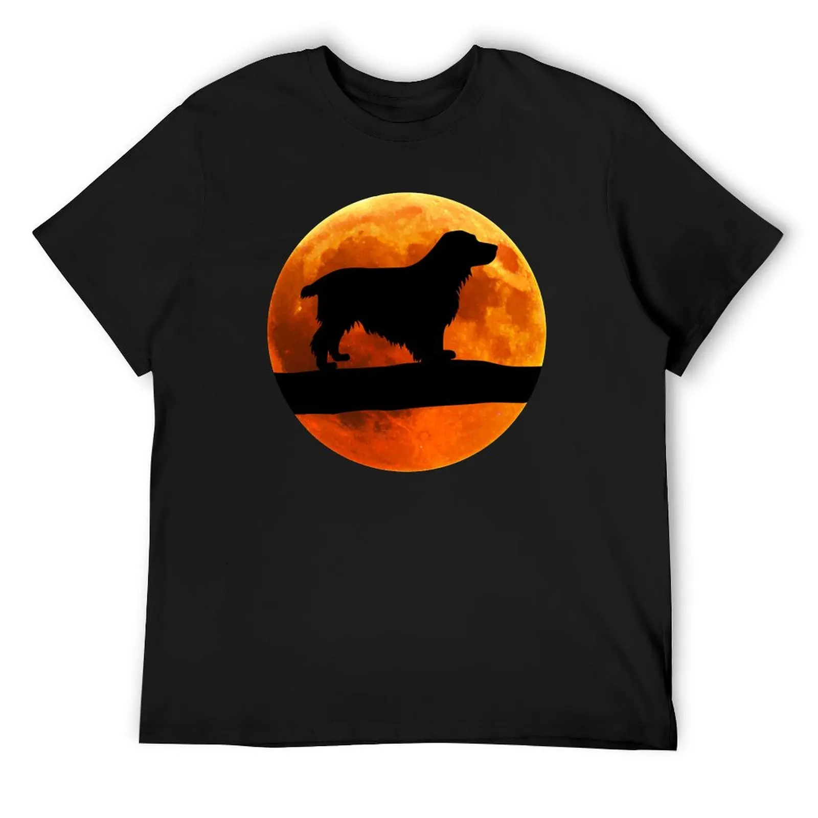 

Cocker Spaniel Dog Silhouette Moon T-Shirt summer top custom t shirt oversized t shirt mens cotton t shirts