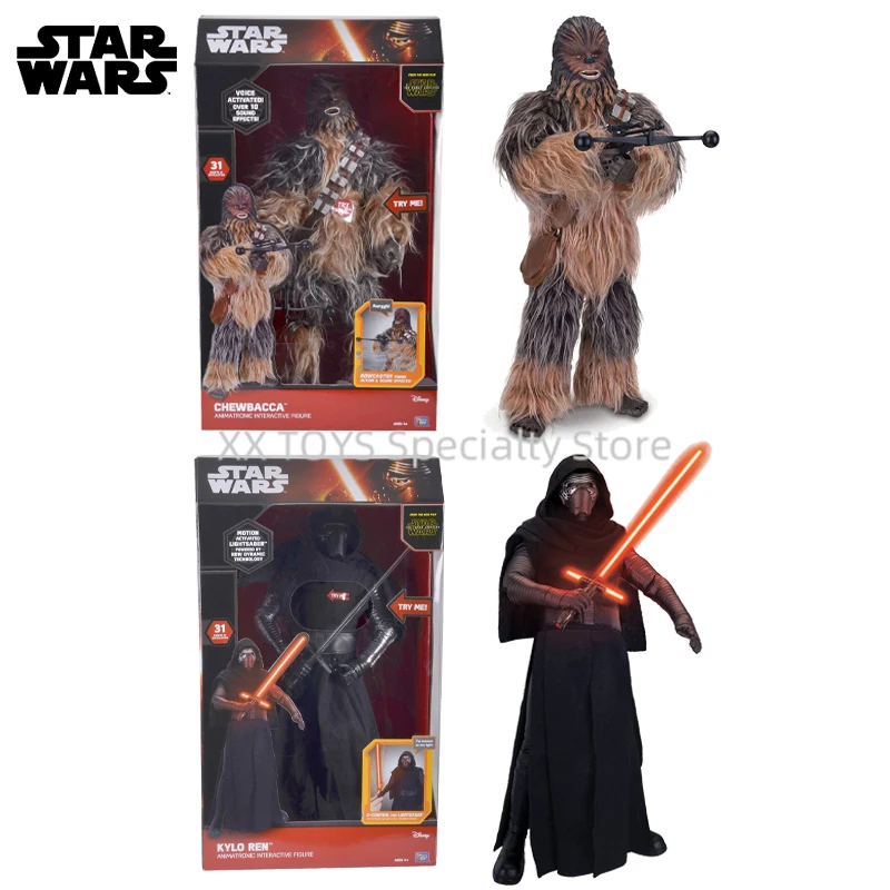 Star Wars The Force Awakens Animatronic Interactive 17 Inch Figure Kylo Ren Chewbacca Soundscape Action Figure Collectible Model