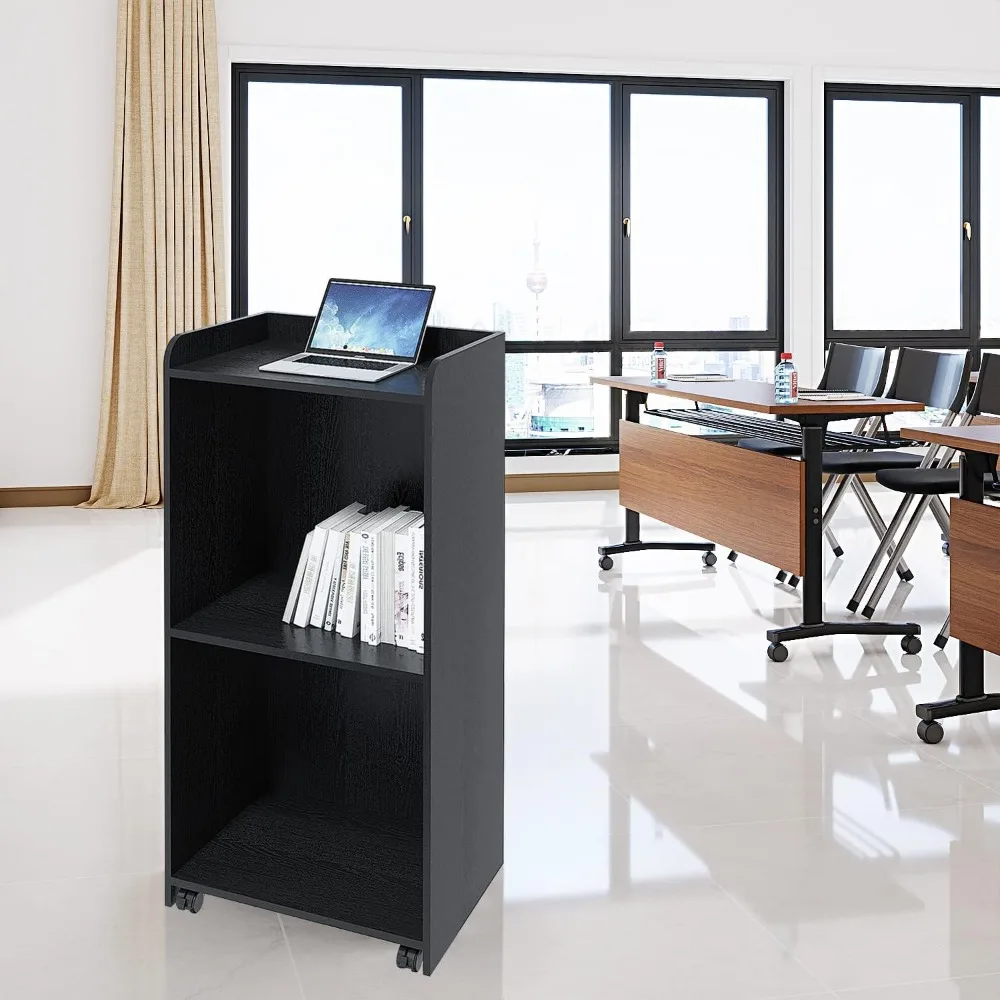 حامل منصة محمول قابل للتعديل مع عجلات، مكتب استقبال للمضيفة، منبر الكنيسة، واستخدام الحدث #3