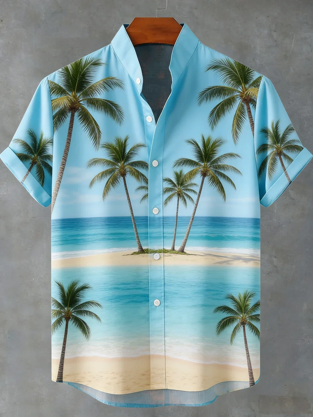 

Men's Summer Short-Sleeve Shirt Hawaiian Coconut Tree Beach Print Casual Vacation Daily Wear Breathable Comfortable Fashion Top