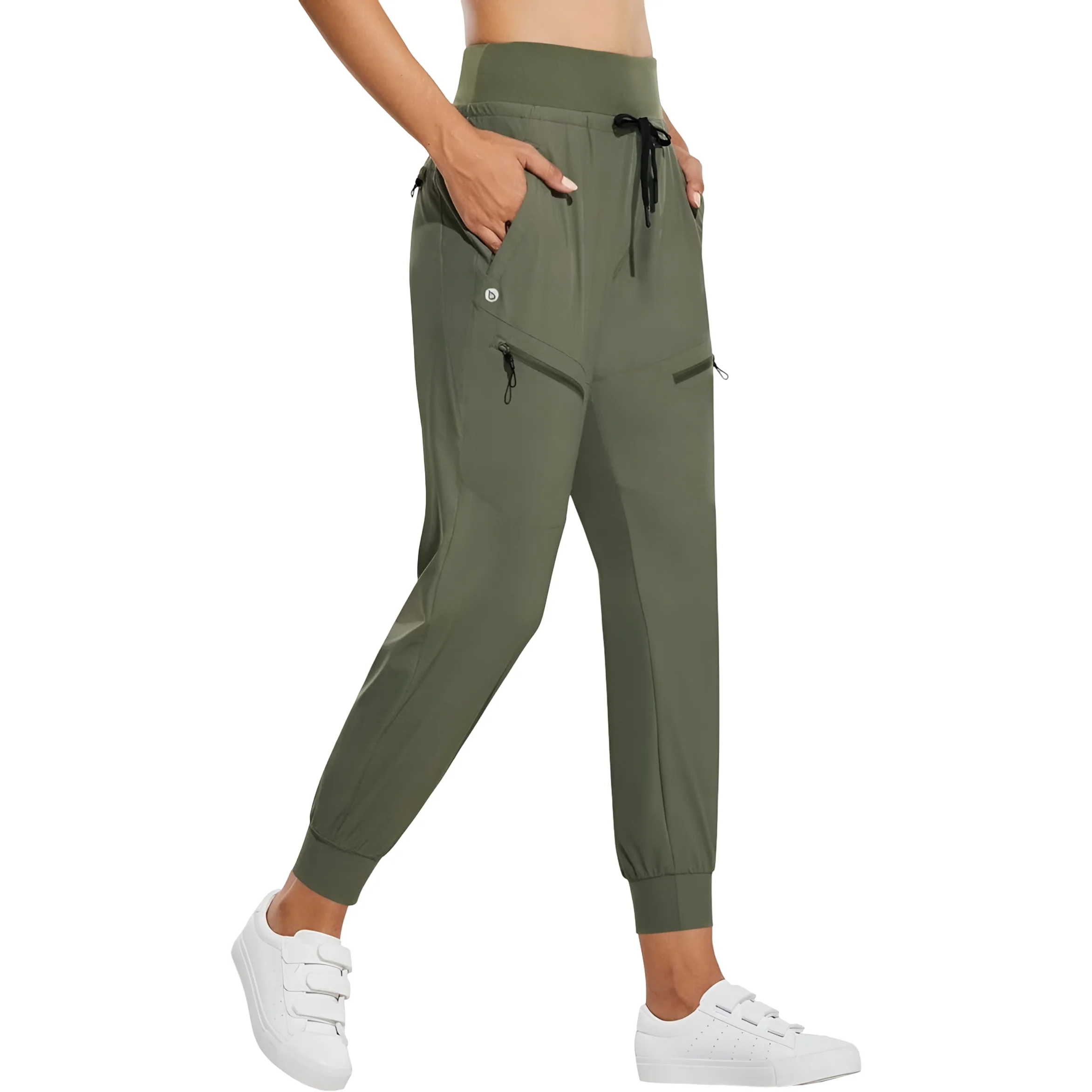 Wandelbroeken voor dames Trekking Cargo Waterdicht Groen Outdoorbroeken voor dames Top Sneldrogende broeken met zakken Sportkleding voor dames Elastaanbroeken