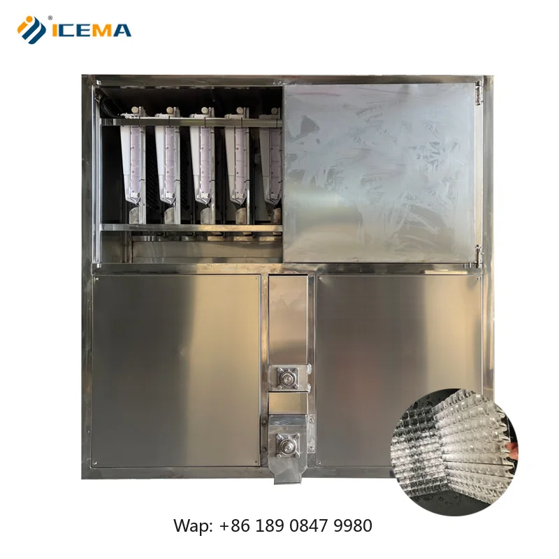 【Hot】Automatic 2000kg Ice Cube Maker Machine 2tons/day Industrial Ice Cube Making Machine for Ice Factory Plant