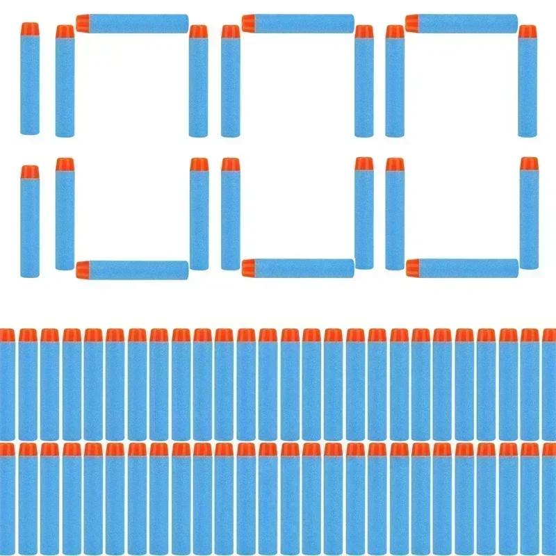 Himmelblaue, solide Rundkopfkugeln, 7,2 cm, für Nerfs N-Strike Elite Series Blasters, Schaumstoff-EVA-Nachfüllpfeile, Kinderspielzeugpistolen-Zubehör