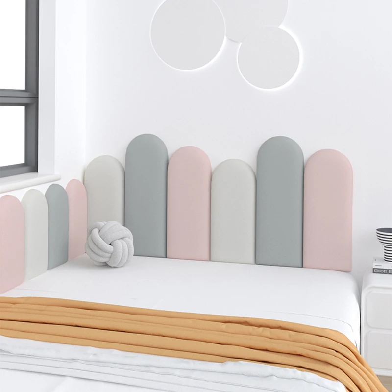 Unique Cute Headboards Cream Wind Wall Stickers Nordic Adhesive Bed Header Children Simplicity La Tête De Lit Home Furniture