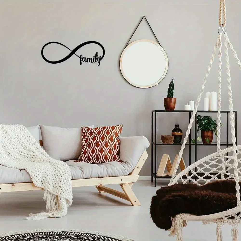 Gorgeous Black Iron  Wall Art, Durable Iron Sculpture with Infinity Design, Premium Wall Sculpture for Home Decoration