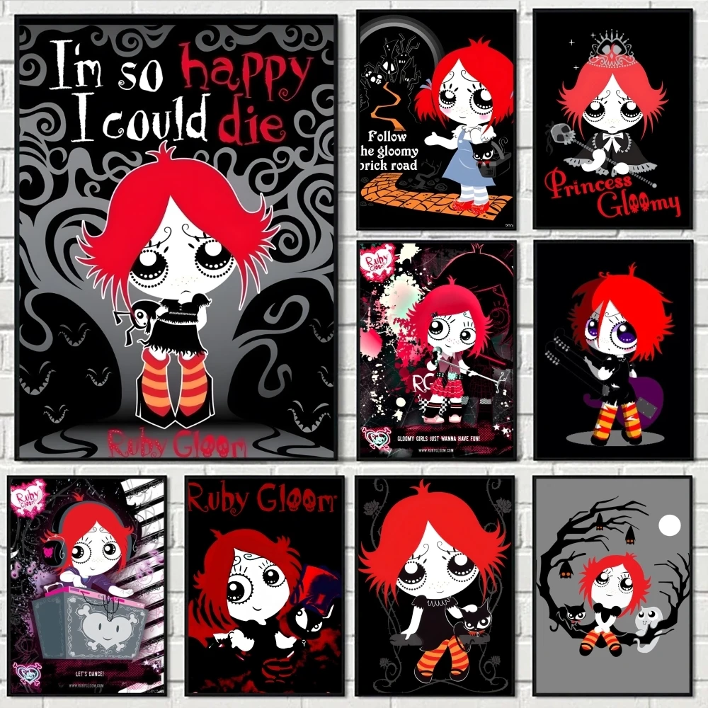 Cartoon Animation Ruby Gloom Poster Perfect Space Sticker Se