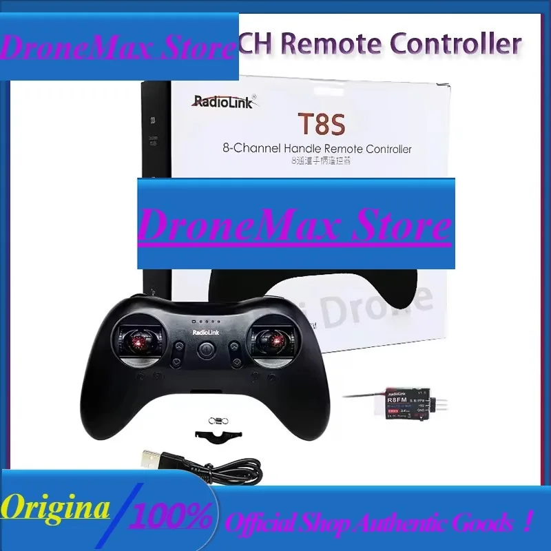 DroMaRadioLink T8S BT 8CH Remote Controller Hall Effect Joystick With R8EF Receiver 2000M Control Distance For Fixed-Wings Cars