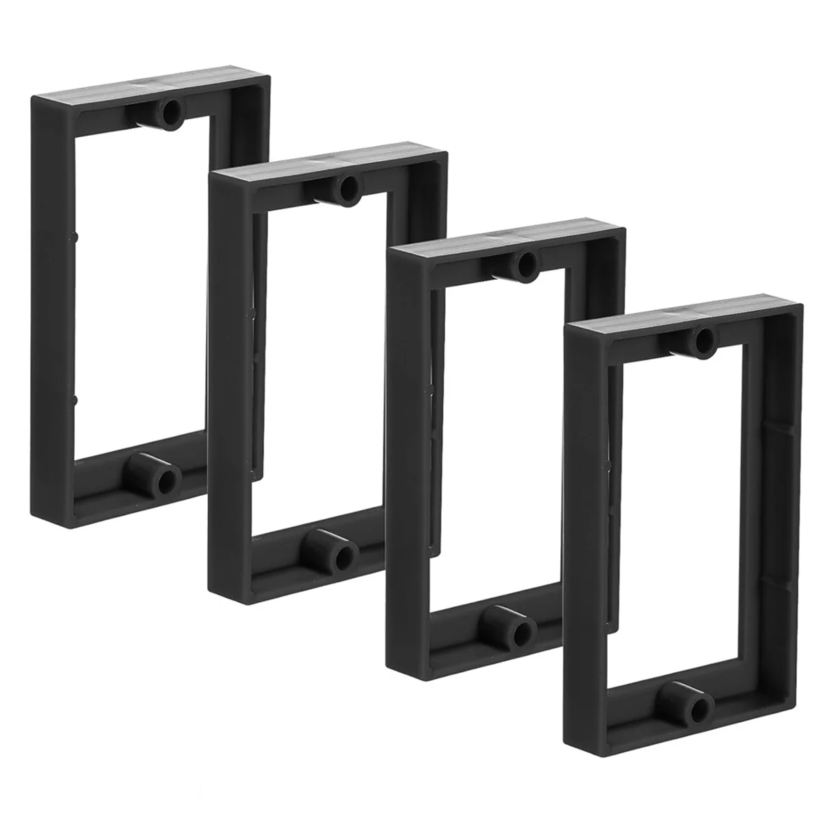 ร้อน 4 ชิ้น 1/2 นิ้ว Single Gang Outlet กล่อง Extender, ไฟฟ้า Outlet Extender Receptacle Extender Outlet Extension กล่องสีดํา