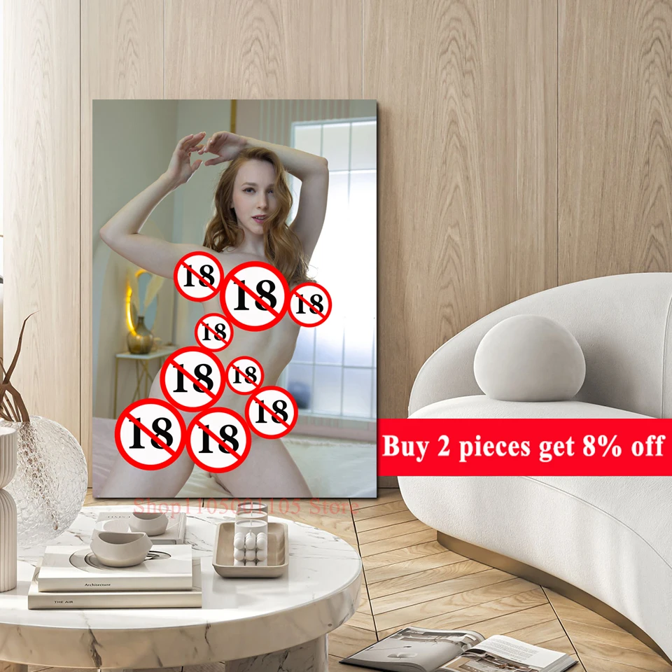 

Provocative Female Poster Seductive Body Painting Art Erotic Wall Print Home Decor