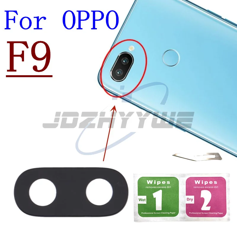 2PCS Rear Back Camera Glass Lens For OPPO F7 F9 F11 F15 F17 F19 Pro Plus With Adhesive Tape Parts+Tools