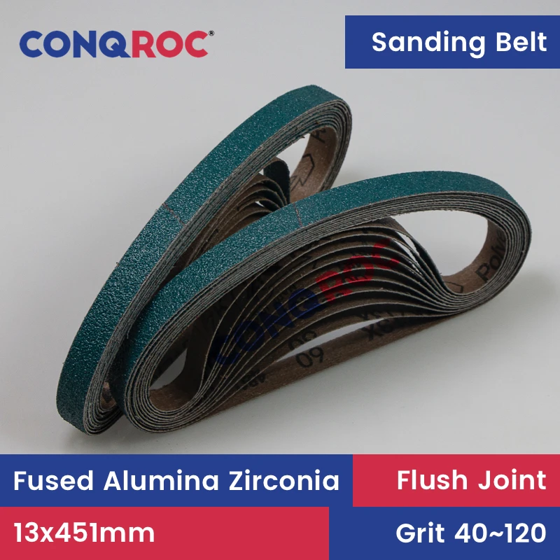 

20 Pieces 13x451mm Sanding Belts Fused Alumina Zirconia Abrasive Belts Grit 40~120 for B&D