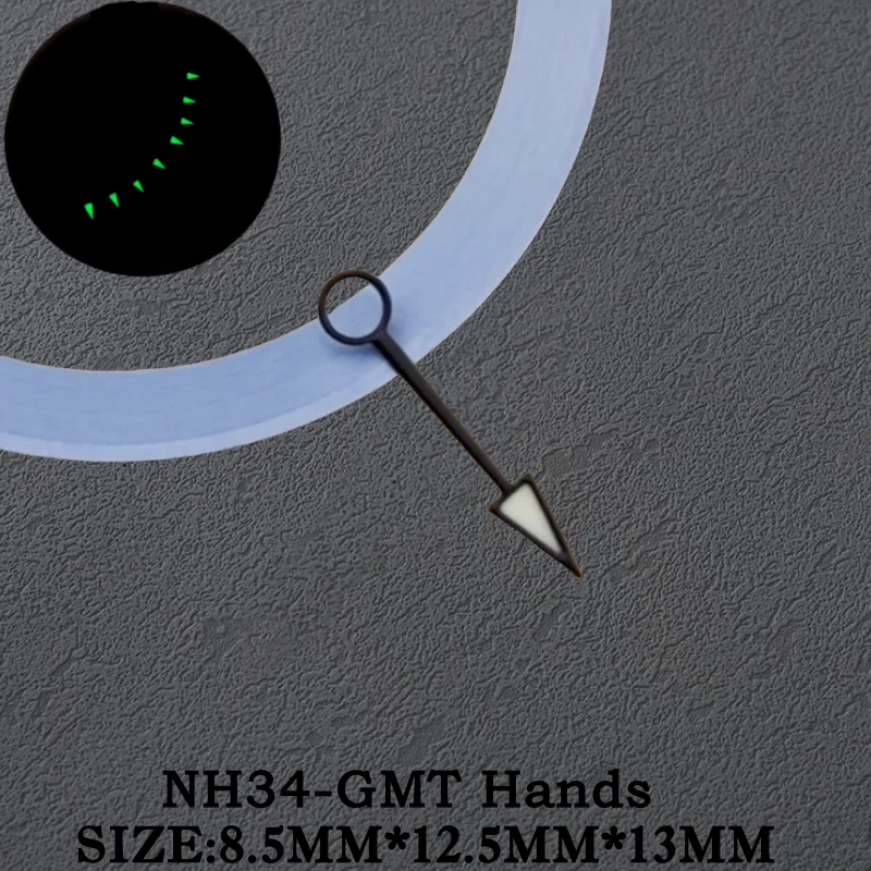 الأخضر مضيئة 13 مللي متر GMT الوقت الأيدي ل Seko Rolxes Pepsi الطيار NH34 التلقائي ساعة يد تعمل بالحركة الأيدي استبدال ساعة اكسسوارات #2