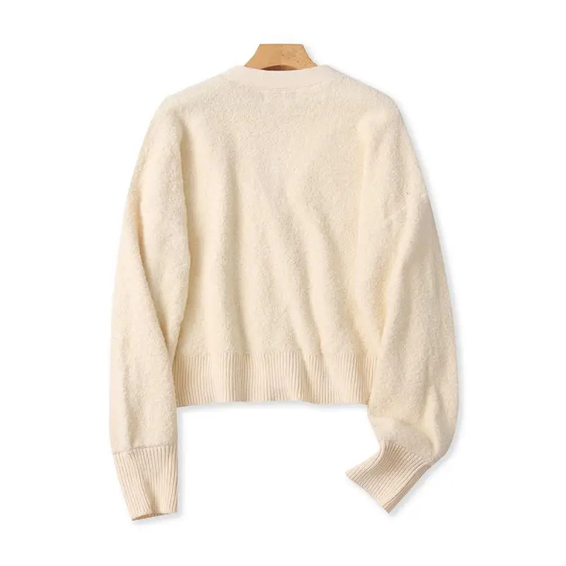 Outono inverno malhas femininas único botão cintura alta quente macio faionable longo sve camisola de malha casaco casual sle